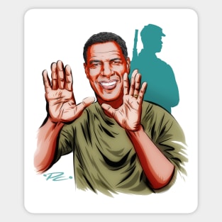 Denzel Washington - An illustration by Paul Cemmick Sticker